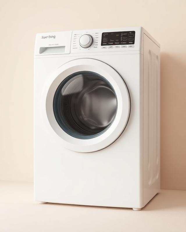 Beyaz, önden yüklemeli 8 kg ikinci el çamaşır makinesi